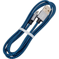 Кабель PERFEO USB2.0 A вилка - USB Type-C вилка, черный-синий,1 м. U4903 30010760
