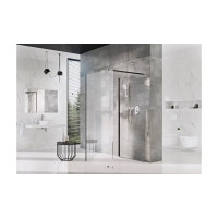 Душевое ограждение Ravak ST Walk-In Corner 1200x900x2000 черный профиль, прозрачное стекло GW1CG7300Z1