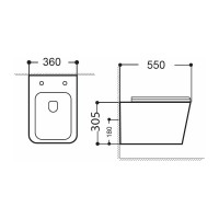 Унитаз с сидением Aquanet TAVR-W BW Rimless Soft Close -SLIMSEAT подвесной, чёрный матовый 00287011