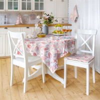 Скатерть Verossa хлопок 144x144 см Птички розовые 757393