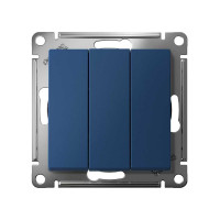 3-клавишный выключатель Systeme Electric Atlasdesign аквамарин. сх.1+1+1, 10ах ATN001131