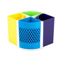 Подставка-органайзер для канцелярских мелочей Attache Bright Colours 8 отделений, вращение, ассорти 1594993