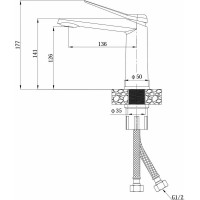 Смеситель для умывальника ESKO, Шанхай/Shanghai Gold, золото, SHA26G