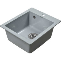 Мойка для кухни из искусственного камня WISENT мрамор серо-белый (беларусь) 480x410x220 WA10-17/WGER013