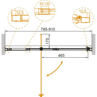 Душевая дверь Cezares VARIANTE-B-1-80/90-C-Cr