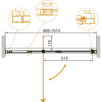 Душевая дверь Cezares VARIANTE-B-1-90/100-C-Cr