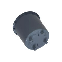 Горшок для цветов с дренажной вставкой Genius ПОЛИМЕРБЫТ 6.6 л, d217, h215 мм, серый 437660500