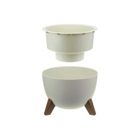 Кашпо IDEA ФЛОРИАН D350 мм, 12 л М 3187 белый ротанг