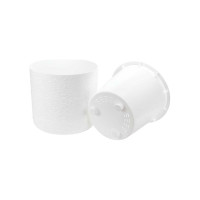 Кашпо IDEA СЛАНЕЦ D280 мм, 9.5 л, с вставкой М 3200 белый