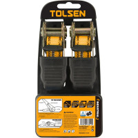 Ремень багажный TOLSEN Industrial, храповой механизм, 25 мм, 5 м, 2 шт 62252