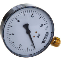 Watts Манометр радиальный F+R250 0-10 бар, корпус 100mm 1/2" 10008078