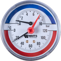 Термоманометр Watts F+R818 аксиальный 80 mm 10009465