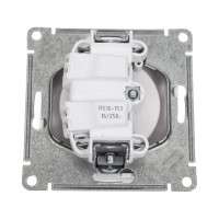 Розетка Systeme Electric W59 без заземления, без шторок, 16а, механизм, белый RS16-153-1-86