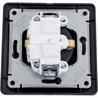 Розетка Systeme Electric Glossa с заземлением со шторками, 16а, 250в, в сборе, графит GSL001344