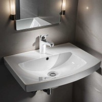 Смеситель тюльпан для раковины SANTREK AQUA-670 "MODERN" шар. d-40 SB04/SB100 высокий 276732