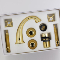 Смеситель для раковины Migliore PRESTIGE на 3 отв., донный клапан "click-clack", золото 31613