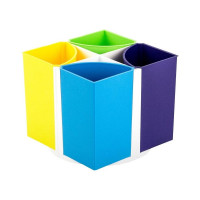 Подставка-органайзер для канцелярских мелочей Attache Bright Colours 8 отделений, вращение, ассорти 1594993