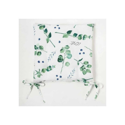 Сидушка на стул Доляна Eucalyptus 42x42x7 см, 100% хлопок, 164 г 4682758