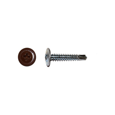 Оцинкованные саморезы ВИРТУОЗ 4,2x16 RAL3009 350 шт. 280-06053