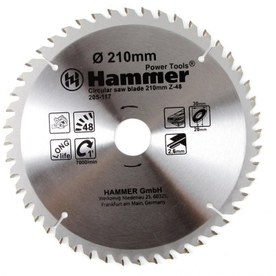 Пильный диск по дереву Hammer Flex 205-117 CSB WD 30667
