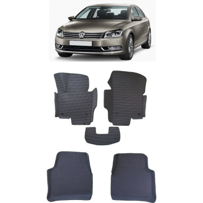 Ковры в салон автомобиля volkswagen passat b7 вариант макси 3d 2011 - 2015 Eva Smart 2886-B5B5-S