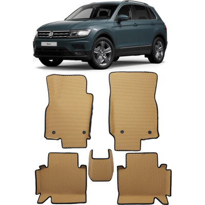 Ковры в салон автомобиля volkswagen tiguan ii вариант макси 3d 2016 - Eva Smart 3386-B5B5-S