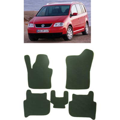 Ковры в салон автомобиля volkswagen touran i минивэн 2003 - 2006 Eva Smart 2241-B5B5-S