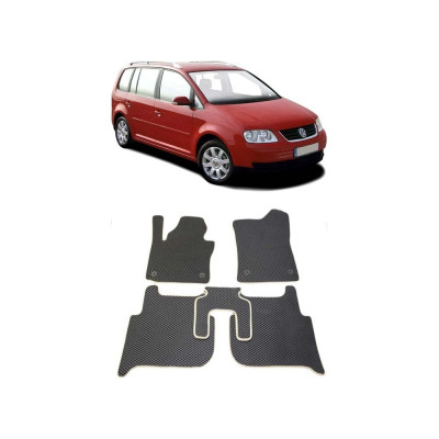 Ковры в салон автомобиля volkswagen touran i минивэн рестайлинг 2006 - 2010 Eva Smart 1889-B5B5-S