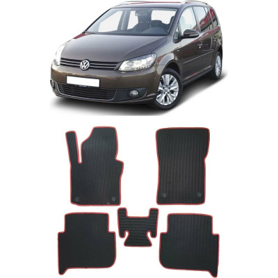 Ковры в салон автомобиля volkswagen touran ii минивэн 5мест 2010 - 2015 Eva Smart 3837-B5B5-S