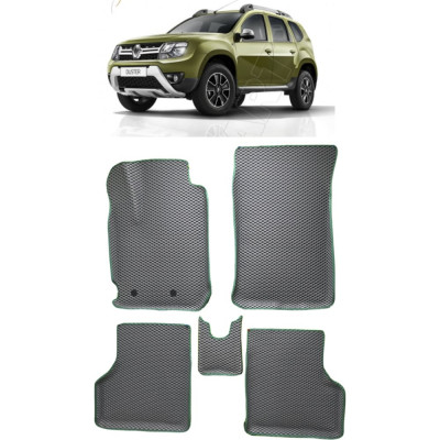 Ковры в салон автомобиля renault duster i рестайлинг вариант макси 3d 2015 - 2021 Eva Smart 3739-B5B1-S