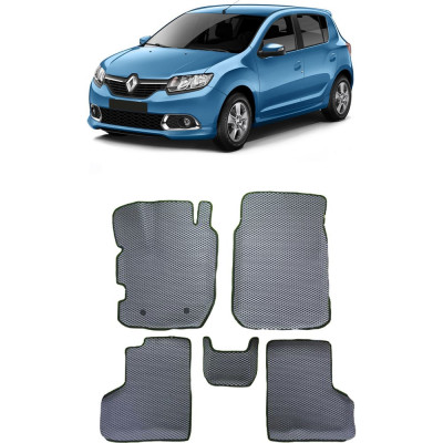 Ковры в салон автомобиля renault sandero ii вариант макси 3d 2014 - Eva Smart 3764-B1A6-S