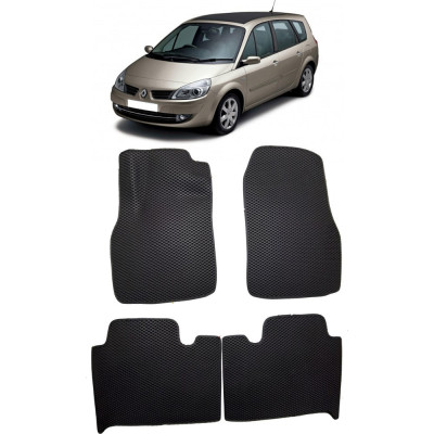 Ковры в салон автомобиля renault scenic ii grand 5мест 2003 - 2010 Eva Smart 2587-A6B5-S