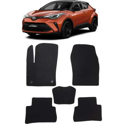 Ковры в салон автомобиля toyota c-hr i 2016 - 2019 Eva Smart 3100-B5B2-S