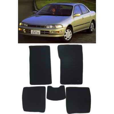 Ковры в салон автомобиля toyota carina (t190) правый руль 1992 - 1996 Eva Smart 2563-B1B5-S