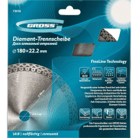 Диск алмазный отрезной тонкий (180х22.2 мм) GROSS 73056