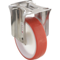 Колесо с нержавеющей стационарной опорой (150 мм; 220 кг; INOX) Tellure rota 605104