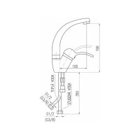 Смеситель для раковины RavSlezak LABE L506.5/2Z