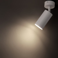 Поворотный накладной светильник Ritter Arton цилиндр, 55x100, GU10, алюминий, белый 59964 7