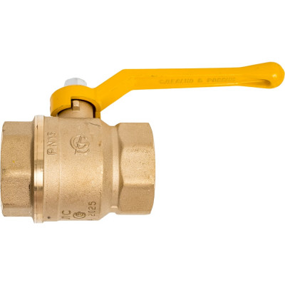 Кран шаровой ГАЛЛОП Станд 220 Ду40 Ру16 м/м, латунь, газ, полнопроходной, рычаг 116036 007-6760