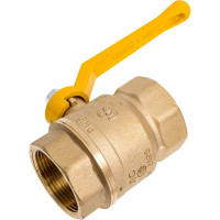 Кран шаровой ГАЛЛОП Станд 220 Ду40 Ру16 м/м, латунь, газ, полнопроходной, рычаг 116036 007-6760