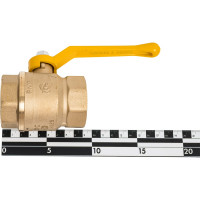 Кран шаровой ГАЛЛОП Станд 220 Ду40 Ру16 м/м, латунь, газ, полнопроходной, рычаг 116036 007-6760