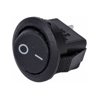 Клавиша Nord-Yada 250V 3А круглая Micro черная (2конт.) ON-OFF (2шт в упаковке) 905482