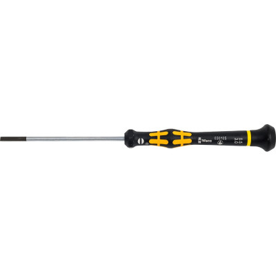 Отвёртка WERA 1578 A SL ESD Micro шлицевая антистатическая для прециз. работ, 0.50x3x80 мм WE-030105