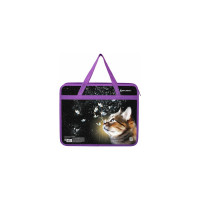 Папка на молнии с ручками BRAUBERG А4, 1 отделение, пластик, 80 мм, Dream cat 270868