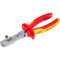Клещи для удаления изоляции KNIPEX с функцией резания кабеля, со страховочным креплением, 180 mm KN-1366180T