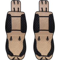 Накидка сиденья SKYWAY POSH вельвет, 2 предмета, черная/белая строчка S01302052