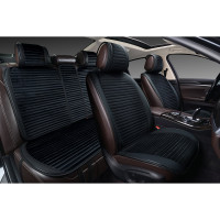 Накидка сиденья SKYWAY POSH вельвет/экокожа, 5 предметов, черная S01302051