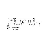 Электрогирлянда B&H "Фейерверк", 2 м, 200 прозрачных микроламп BHR0315-WW