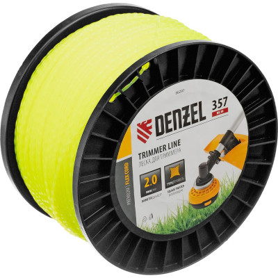 Леска FLEX CORD витой квадрат 2 мм, 357 м, на DIN катушке для триммера Denzel 96297
