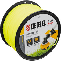 Леска FLEX CORD витой квадрат 2.7 мм, 196 м, на DIN катушке для триммера Denzel 96299